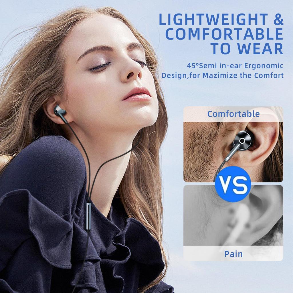 Wired Earphones with Volume Noise Compatible with Samsung Galaxy iPhone Pro and Pixel Phones USB-C Mic, Control, Cancellation, S24, S23, S22, 17, 16,