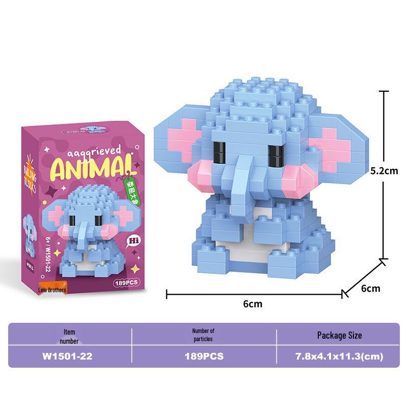 Lele Brothers Micro Building Blocks - Educational Small Animal Sets for Kids, Compatible with Lego, Boys' Toy Gifts