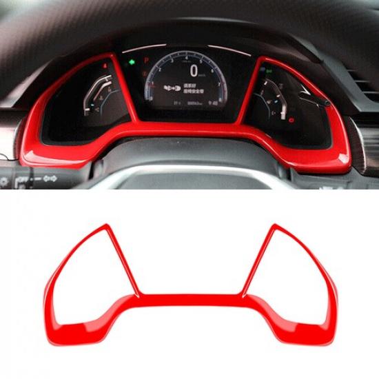 Dashboard Box trument Strip Cover For Honda Civic 10th 2016- Bright Red