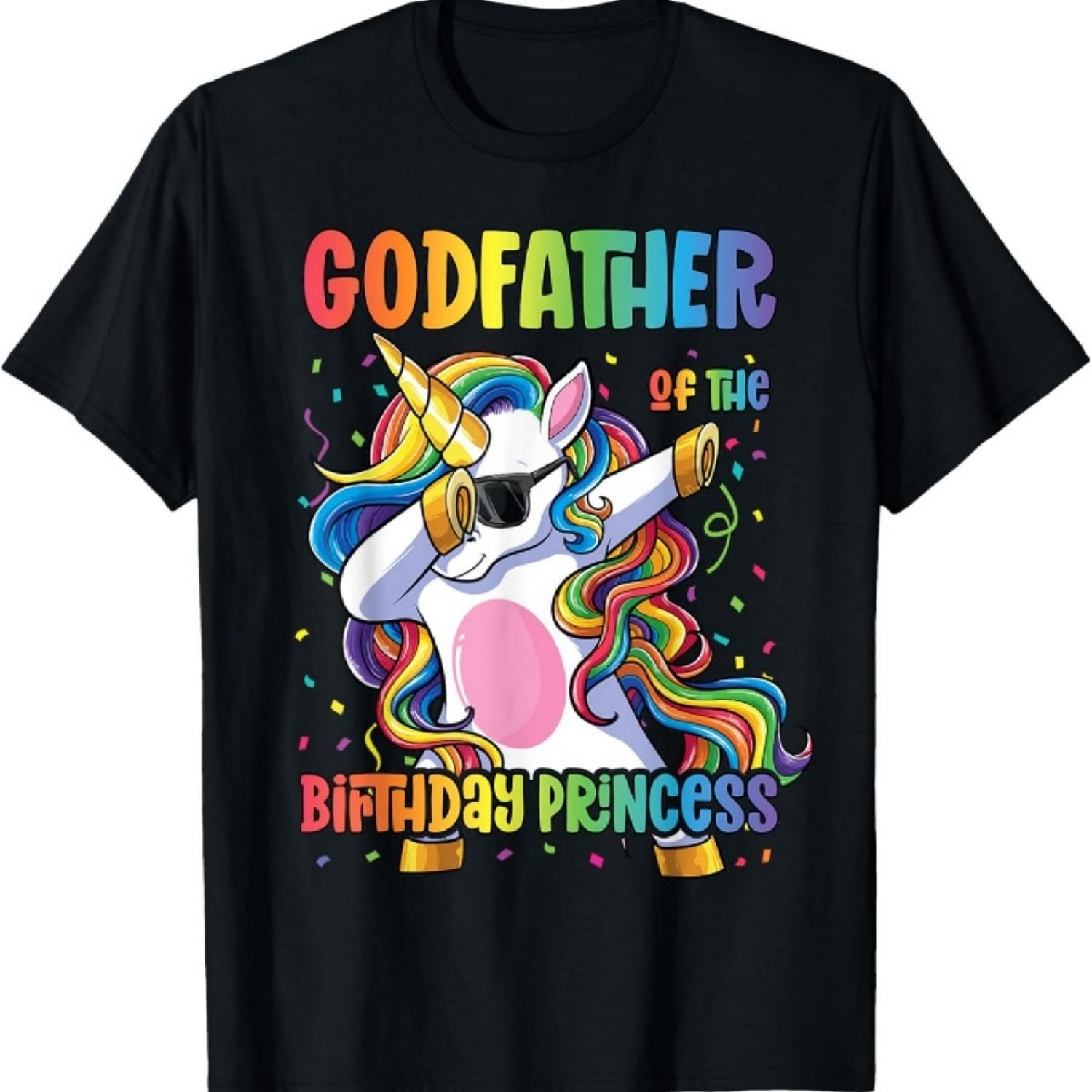 

Godfather of the Birthday Princess Dabbing Unicorn Girl T-Shirt XXXXXL чорний