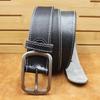 Genuine Cowhide Leather Pin Buckle Men's Belt - Retro Vegetable Tanned 