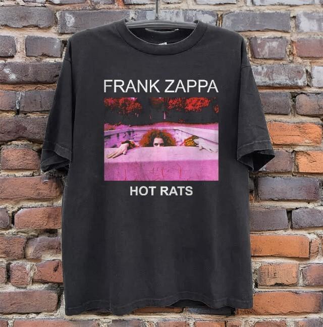 Vintage Frank Zappa Hot Rats Album Cover T-Shirt Unisex Black Cotton T-Shirt XXL
