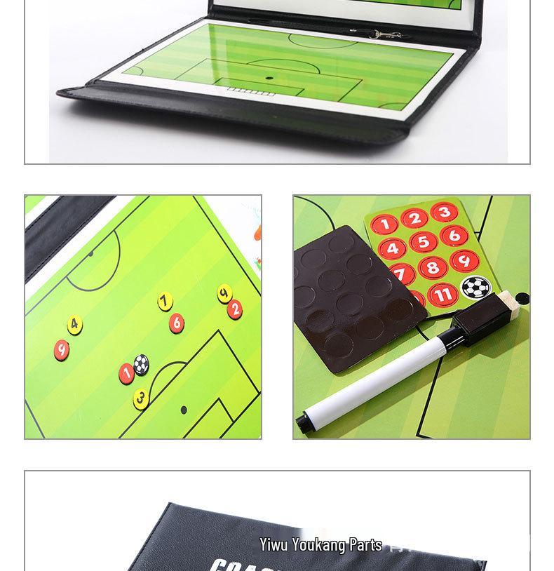 Foldable Leather Soccer Tactics Board for Professional Coaches - 2.5x Discount Promo