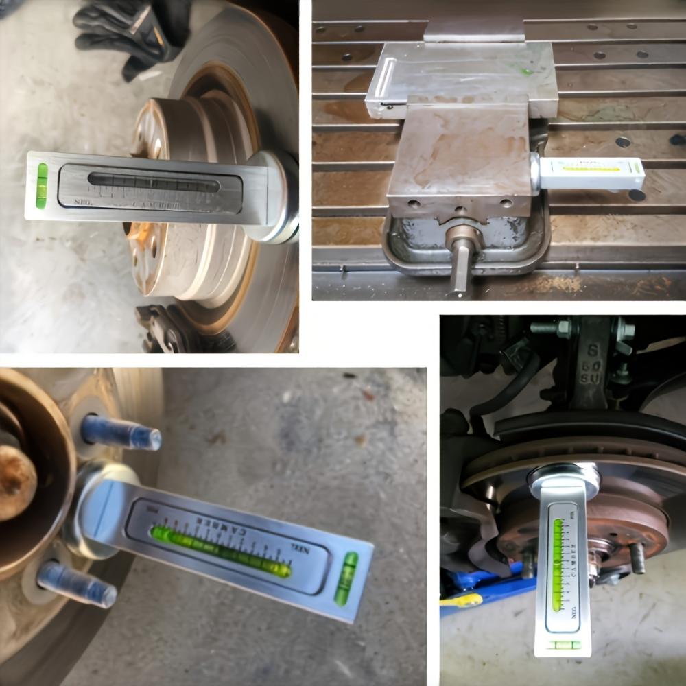 Inclinometro Magnetico per Allineamento Ruote, Strumento di Livellamento, Regola Inclinazione Caster Convergenza, Adatto per Auto, Camion e Camper