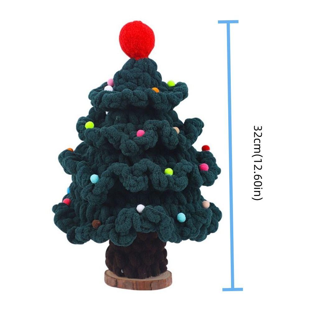 Handmade Xmas Tree Crochet Kits Easy Yarn Thread Crochet Material  New Year Gift