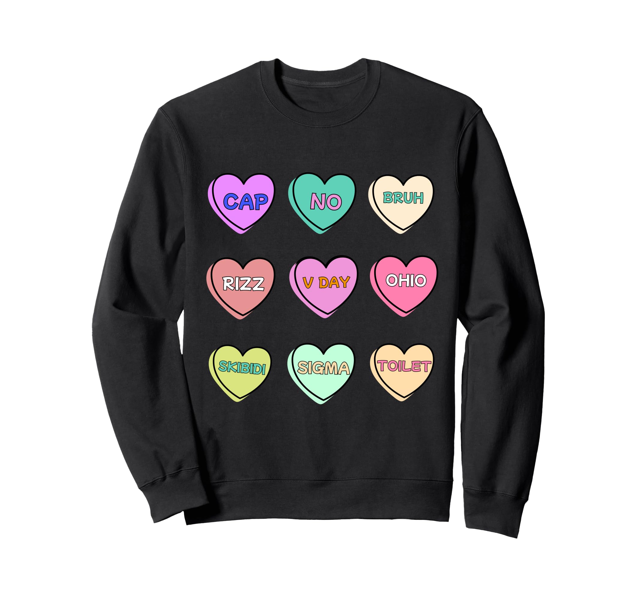 

Skibidi Day Rizz Candy Heart Groovy Trainer Valentine s чёрный