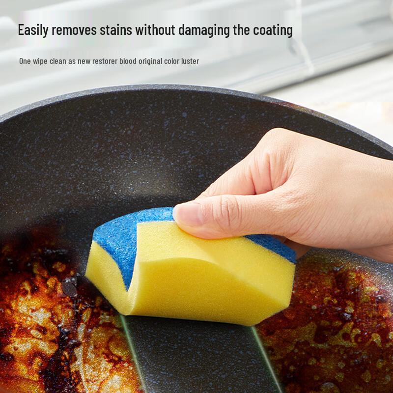 3M Scotch-Brite Non-Stick Pan Scouring Sponge - Multi-functional Oil & Stain Removal Dishwashing Pad.