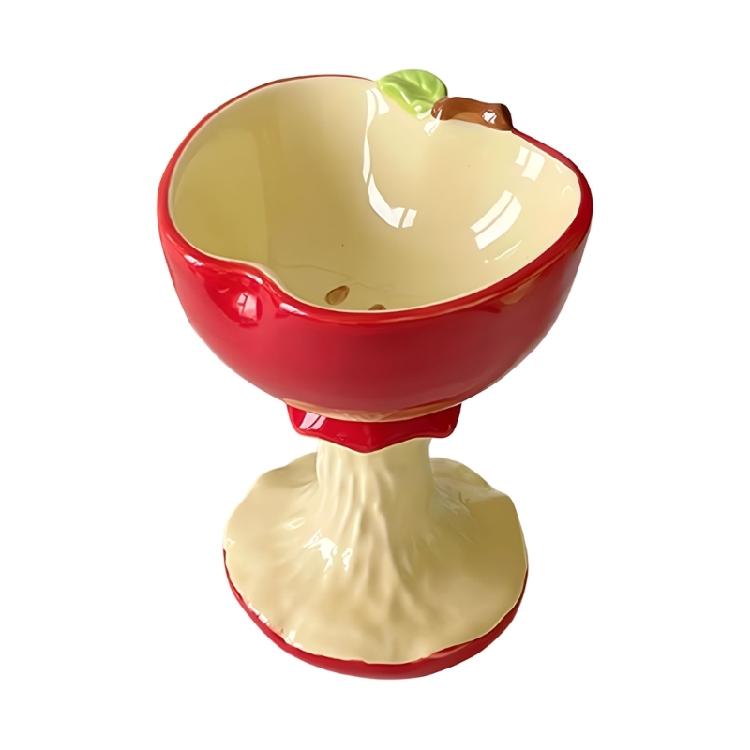 

Ornamental Porcelain Fruit Container With Tall Stem Design Elevates Table Arrangement For Every Gathering красный