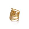 Retro Big Sun Flower Gold Color Ring For Women Stainless Steel Exaggerated Punk Anillos Open Adjustable Rings Waterproof Jewelry