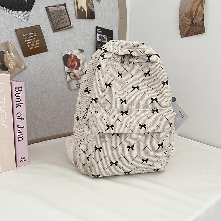 Schoolbag Large Capacity Fresh Sweet Backpack Fashion Bow College Style School Bag Korean Version Lightweight Outdoor Backpack