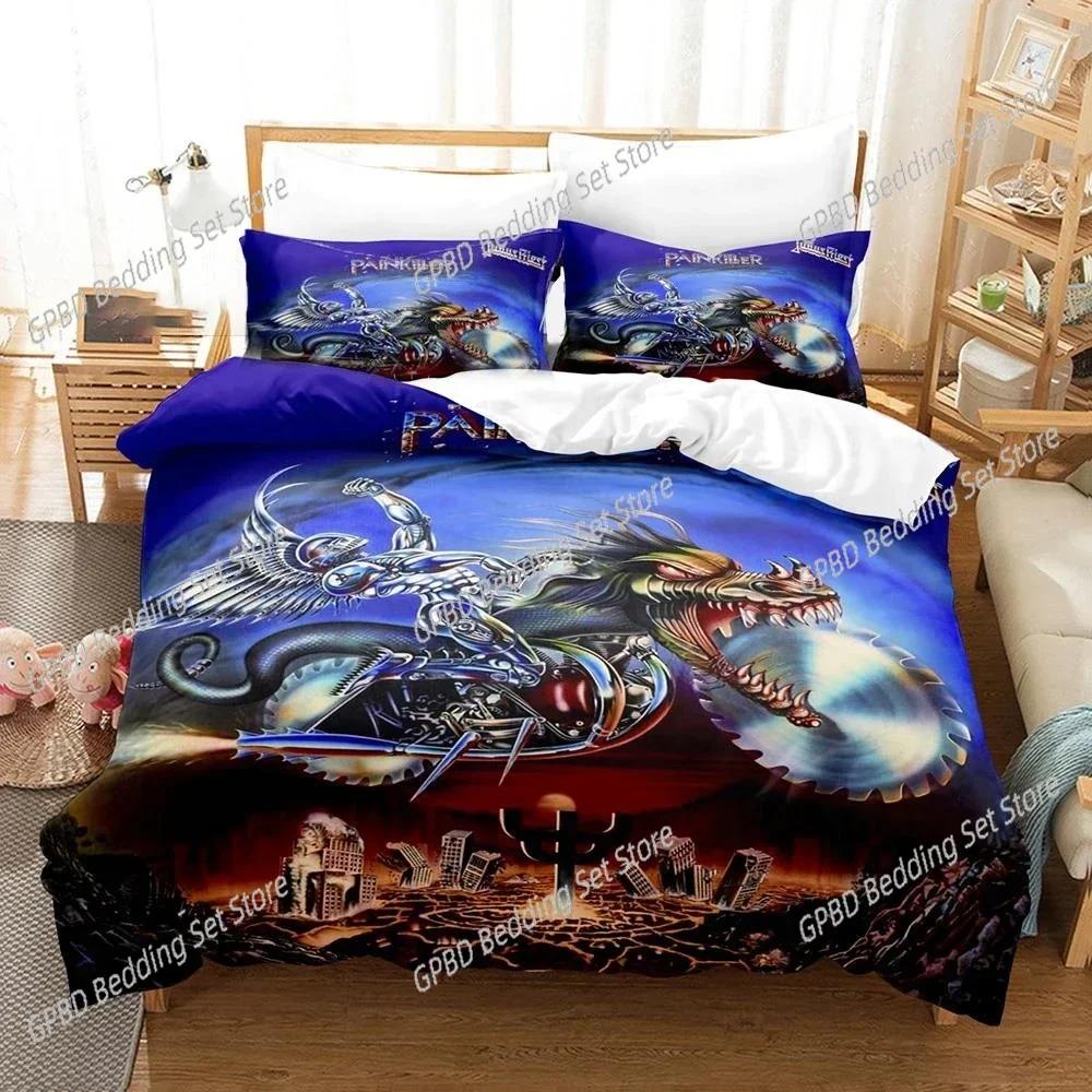 Hip Hop Band Judas Priest Bedding Set Bedroom Soft Modern Bedspreads Comefortable Kids Duvet Cover Quilt Cover And Pillowcase