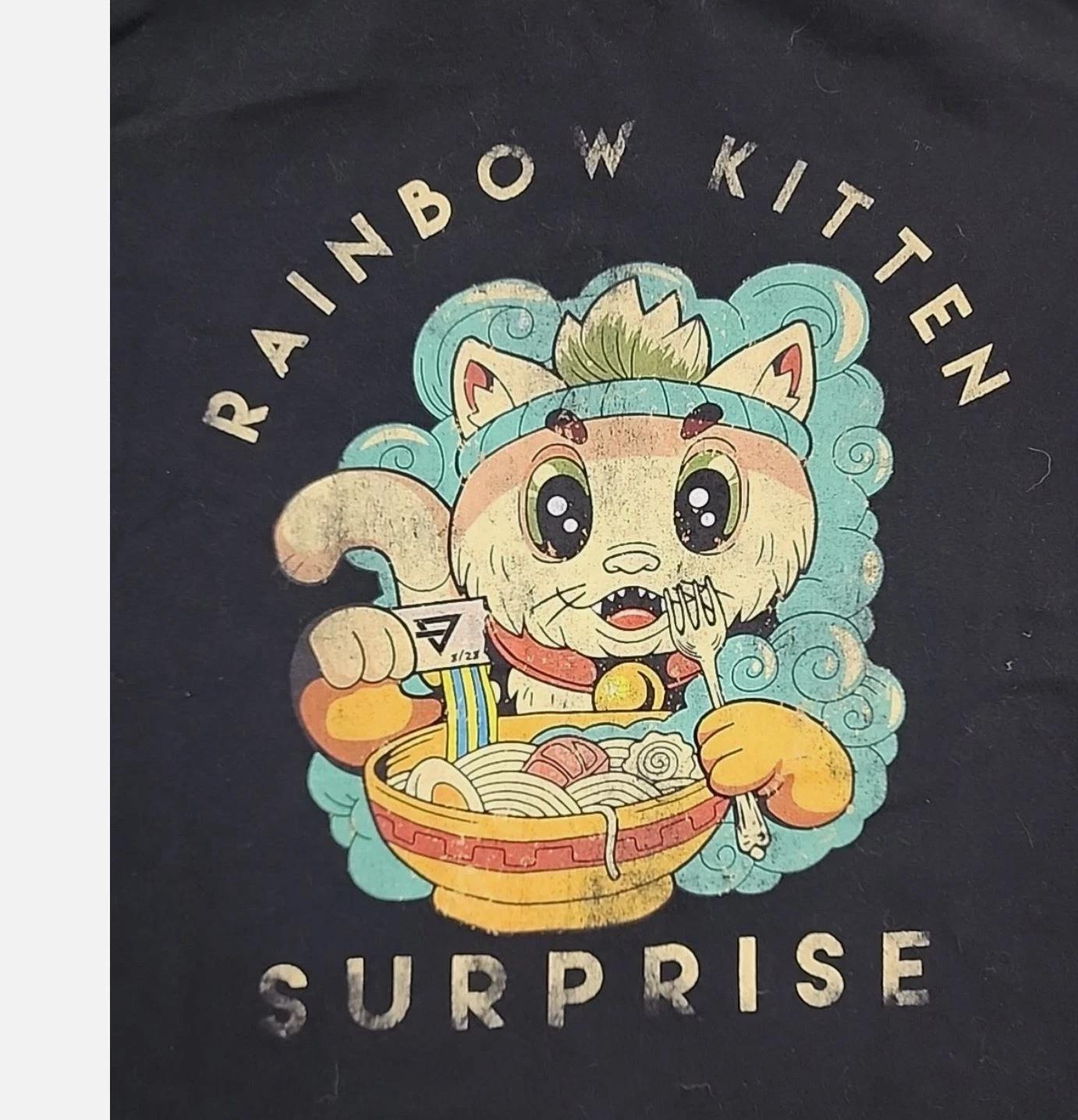 Rainbow Kitten Surprise Band Vtg Tee Black All Size Shirt 3XL