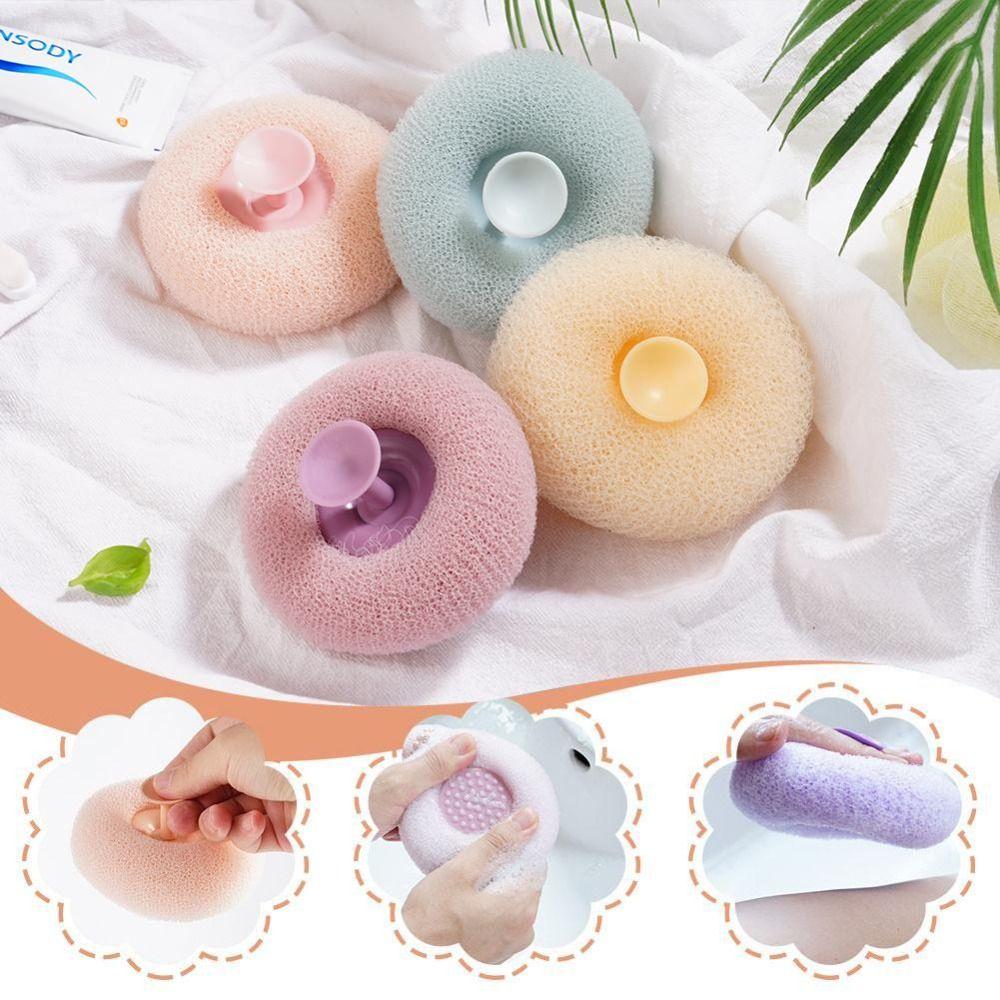 Body Scrubber Cleaning Brush With Suction Cup Body Skin Cleaner Massage Bath Ball  for Bathroom