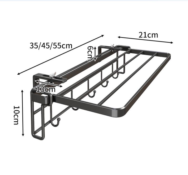 Hochhaus Balkon Wäscheständer mit Kleiderstange und Diebstahlschutz für Fenster