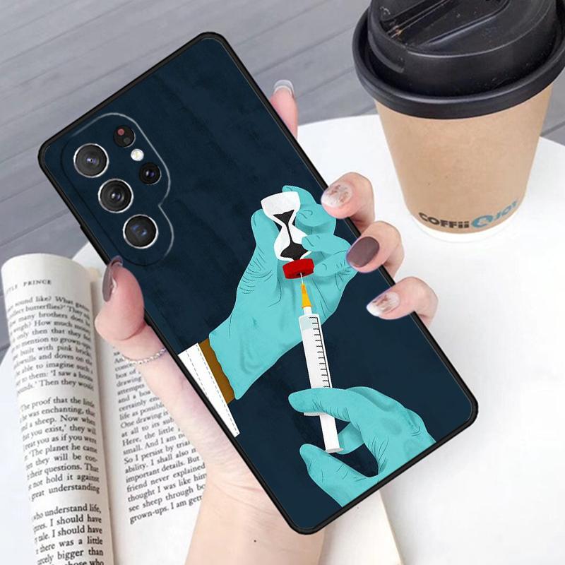 Medicine Doctor Nurse Phone Case Cover For Samsung Galaxy S24 S25 Ultra S21 S22 Ultra S10E Note 10 Plus Note 20 FE S23