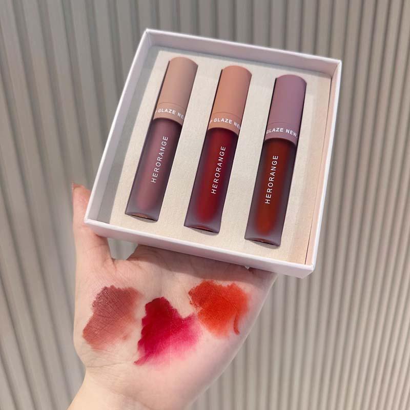 Velvet Lip Glaze Matte Matte Lipstick Colorful Long-lasting Lip Gloss Set