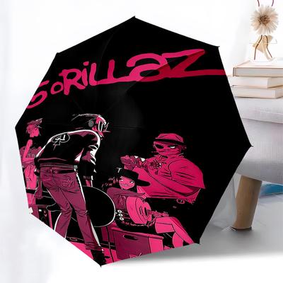1pc Gorillaz Automatic Open, Windproof, Compact Travel Umbrella, Gift for Birthday, Christmas, Business 93078