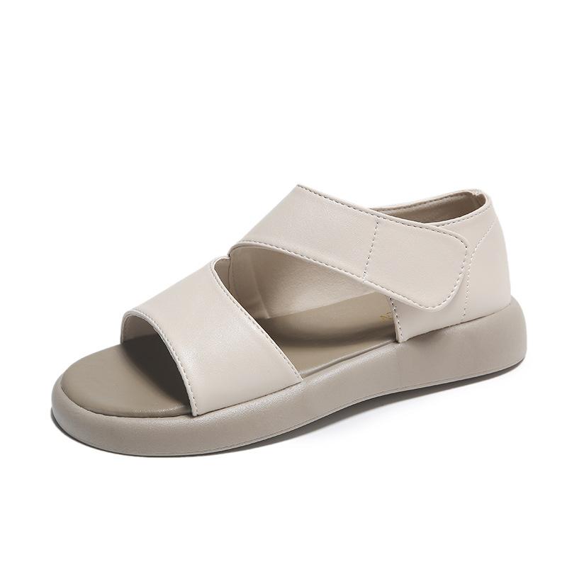 Summer New Fairy Style Flat-soled Soft-soled Sandals Fashionable Two Wear Rear Bag and Roman Beach Sandals Female