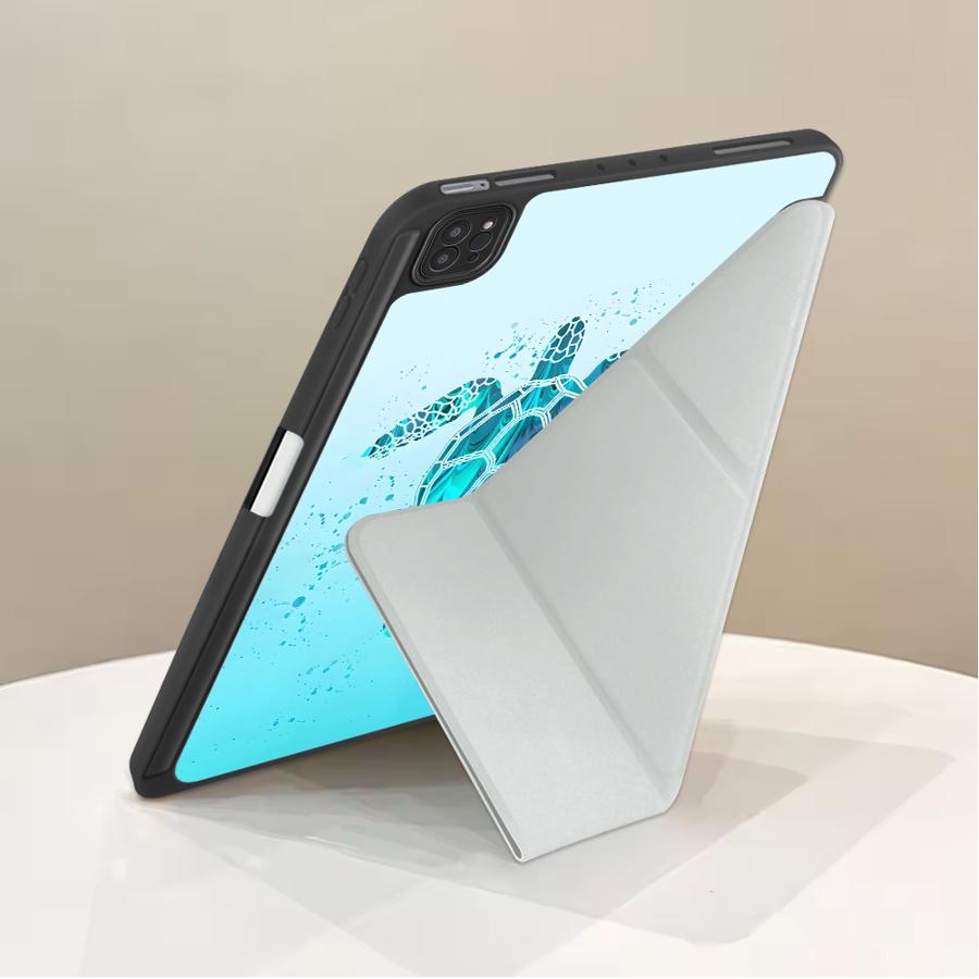 Cartoon Meeresschildkröte Kunsthalter Abdeckung Tablethülle Für iPad Pro 11. 10. 9. 8. 7. 12,9 Zoll Pro 2025 Air 4 5 M3 M2 1 2 M4 11 Zoll