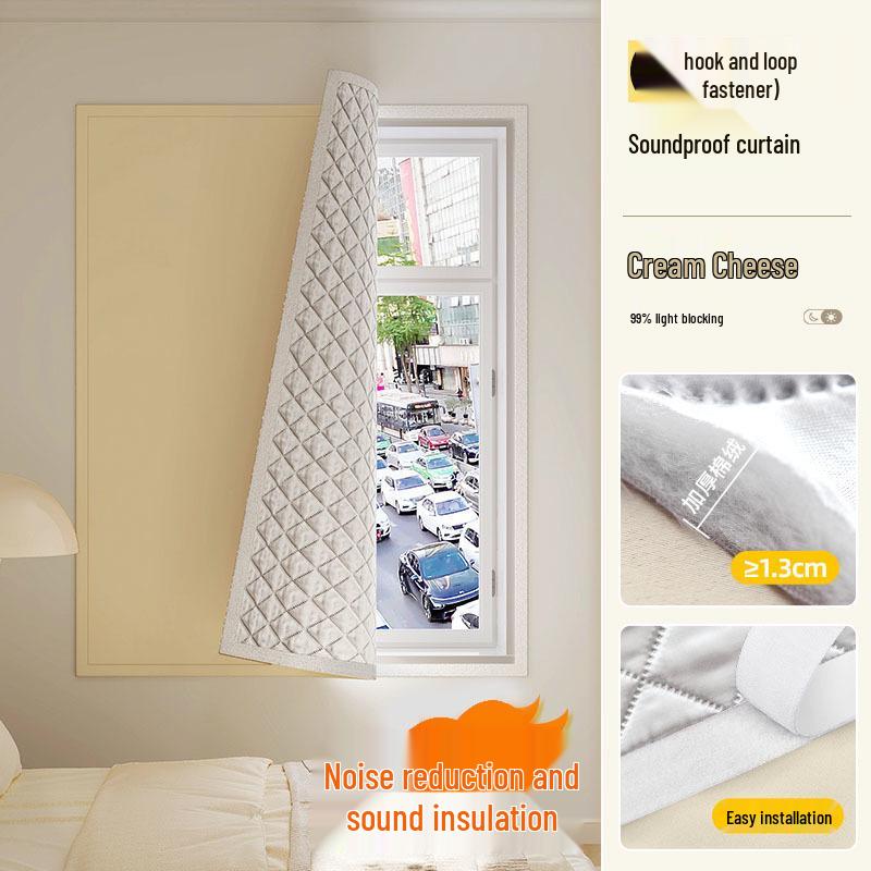 

Звуконепроницаемое затемняющее окно на липучке с простой установкой 90x100cm