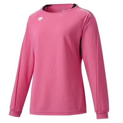 Descente Long Sleeve Volleyball Perfect for Classic and Club Activities Women's DVB-5213WB (PPK) Shirt, Practice, Style, Moisture-Wicking,