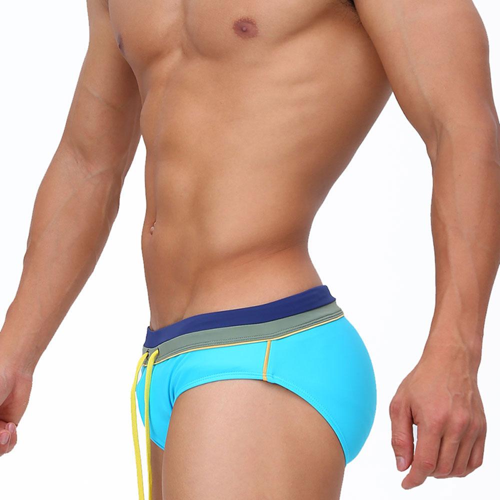 UXH Marke Herren Badeshorts mit niedriger Taille, Badebekleidung, Strandkleidung, Bräunen, Surfen