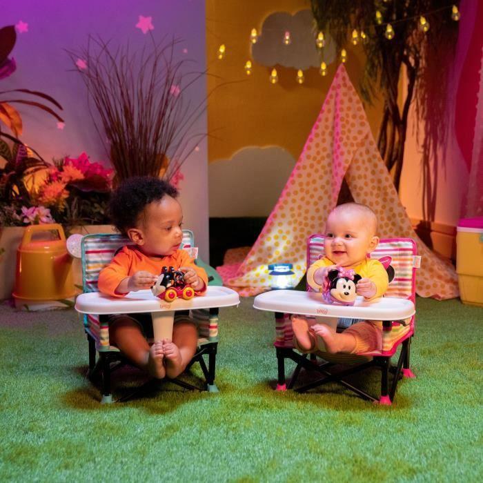 DISNEY BABY -MICKEY- Rehausseur de chaise pliable, nomade, de voyage, Léger et facile a nettoyer, Sac de transport inclus