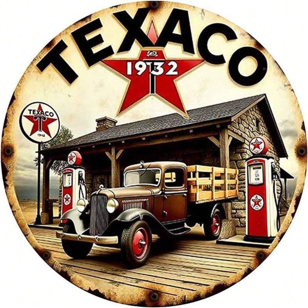 

Vintage Metal Sign Texaco Gas Station Garage Decor Wall Art