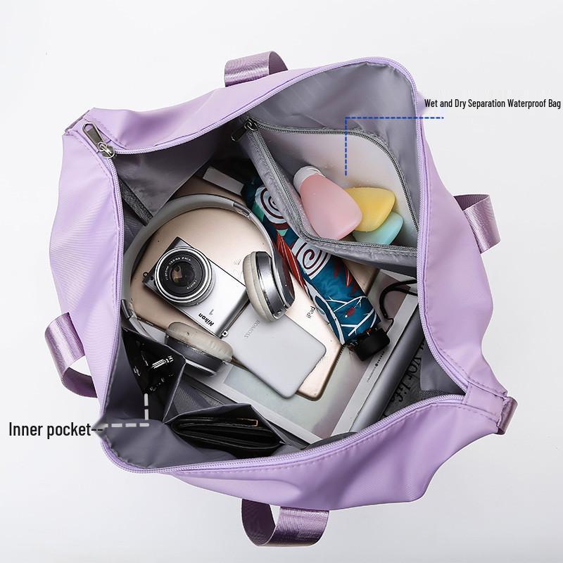 Foldable Waterproof Travel Organizer: Expandable, Large Capacity, Lightweight Hand Luggage and Sports Bag for Short Trips.