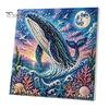 Nautical Style Home Ornament Ocean Faux Pearl Painting Kit, Marine Life 3D Art DIY Decorative Bead Picture Set Sea Turtle Fish Craft for Adults,