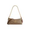 Charlotte 25 Gold Logo Classic Monogram Chain Zip Leather Baguette Shoulder Handbag Medium Women Handbags Brown CL405-IMBDX