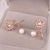 1 Pair Stud Earring Fine Workmanship Elegant Lightweight Snowflake Charm Earrings Ear Stud for Dating