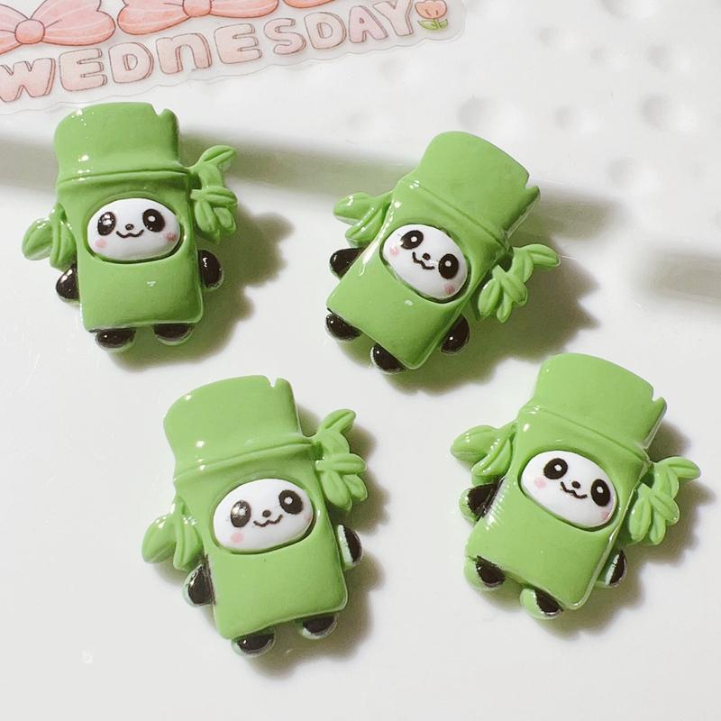 10Pcs New Cute Cartoon Mini Panda Series Flat Back Resin Scrapbooking DIY Jewelry Craft Decoration Accessories