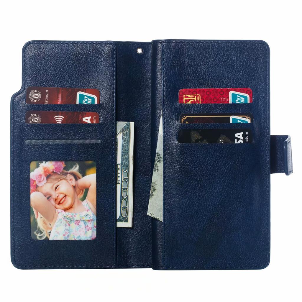 Suitable for Samsung A70 Crazy Horse Pattern Leather Case S10 Nine Card Photo Frame Card Wallet Holder Multifunctional A50 Shell