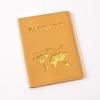 Thickened PU Leather Map-Stamped Luggage Tag & Passport Holder Set