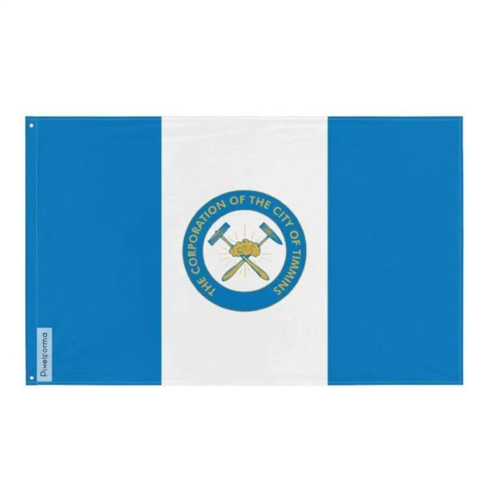 Drapeau - Timmins - 64 X 96 Cm - Polyester - Impression Recto/verso - Œillets En Fer