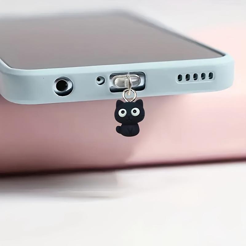 A Cute Little Cat Phone Dust Plug, Handmade, Exquisite And Compact, Protects The Charging Port. Adds Decorative Dust Protection