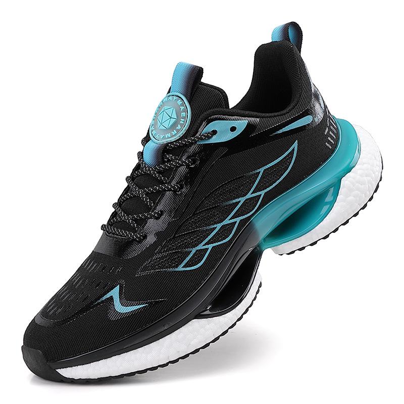 Men's Cross-Border Lightweight Dad Sneakers with Breathable Mesh & Popcorn Soles for Casual Running