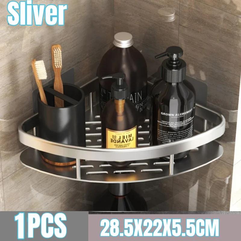 

Полка для ванной комнаты, кухонный органайзер для хранения, полка для шампуня из алюминиевого сплава, полка для душа, аксессуары для ванной комнаты, полка без сверла