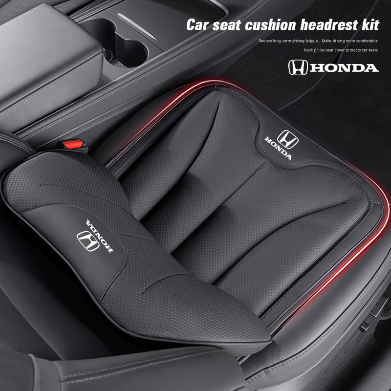 AAAHV1 Car Headrest Waist Pillow Auto Neck Pillow Seat Cushion Set For Honda Civic Accord Crosstour Spirior Odyssey Avancier UR-V CR-Z