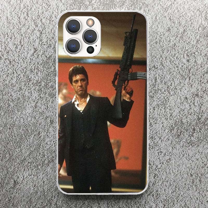Scarface 1983 Film Al Pacino Movie Phone Case For iPhone 17 16 15 14 13 12 11 Pro Max Mini Plus Air 7 SE 8 Soft Silicone Print S