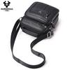 HUMERPAUL Men leather waist bag first layer cowhide multifunctional chest bag retro messenger bag shoulder bag