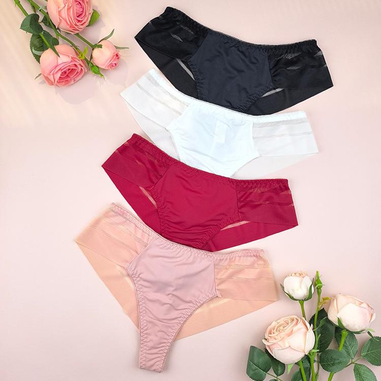 Ladies New Summer Lace Mesh Bow Cotton Comfortable Soft Briefs
