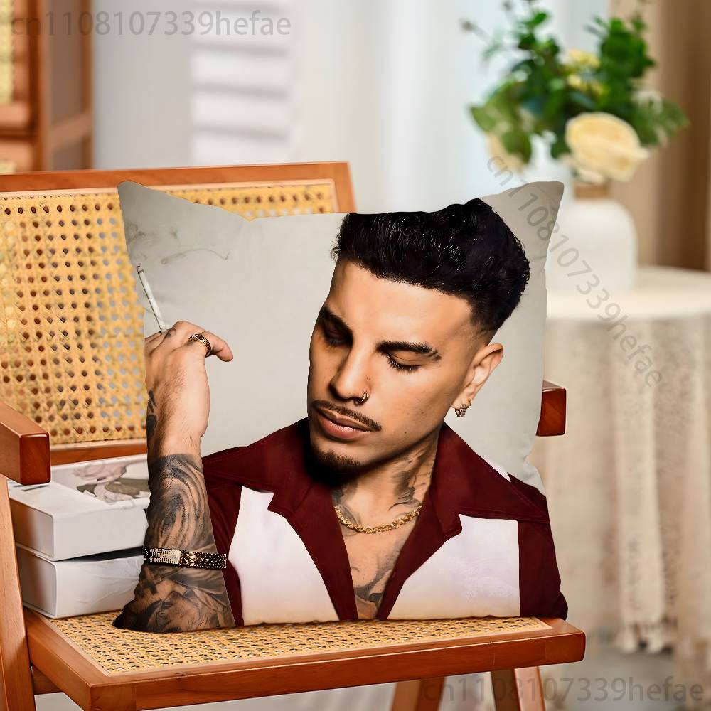 RRauw Alejandro Rapper  Pillow Cases for Bedroom Living Room Sofa Home Decor Polyester Cushion Cover with Zipper