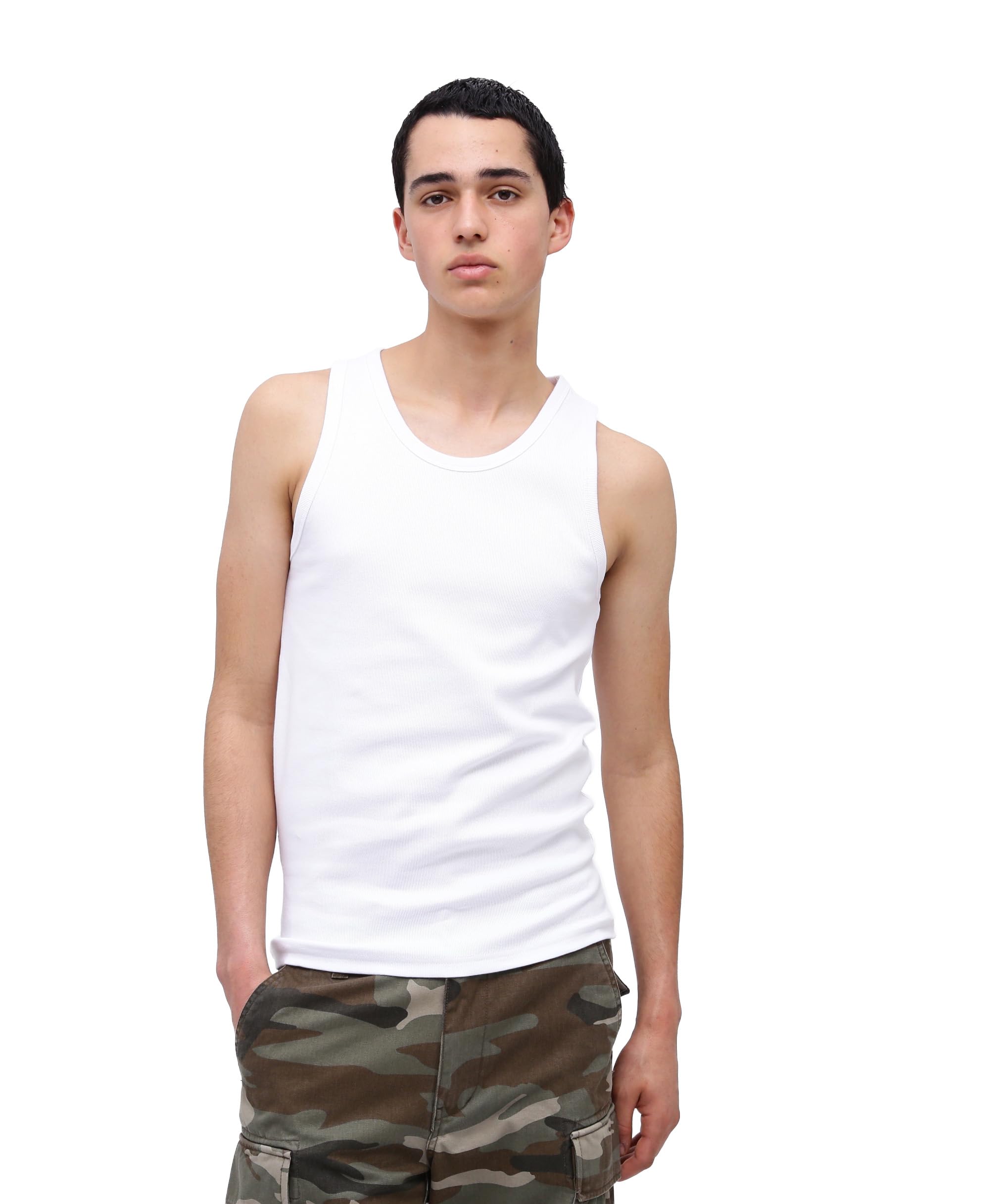 AVIREX DAILY RIB TANK TOP 6143507 M white
