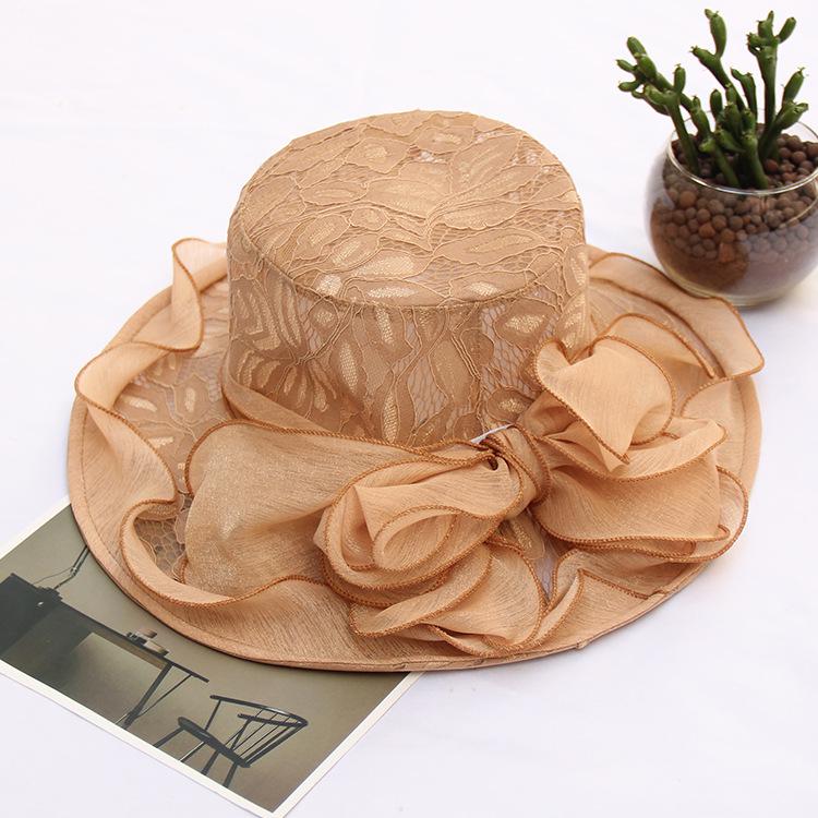 Temperament Faltbarer Putz Weiche Spitze Schleife Sonnenhut Sommer Outdoor Sonnenhut