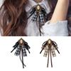 Women BowTie with Rhinestones Suitable for Parties and Weddings Graceful Rhinestones Ribbon Crystal Vintage Pin