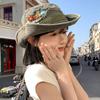 Retro Washed Cotton Fisherman Caps for Women Outdoor Hiking Mountaineering Sun Hats Wide Brim Sunshade Western Cowboy Caps