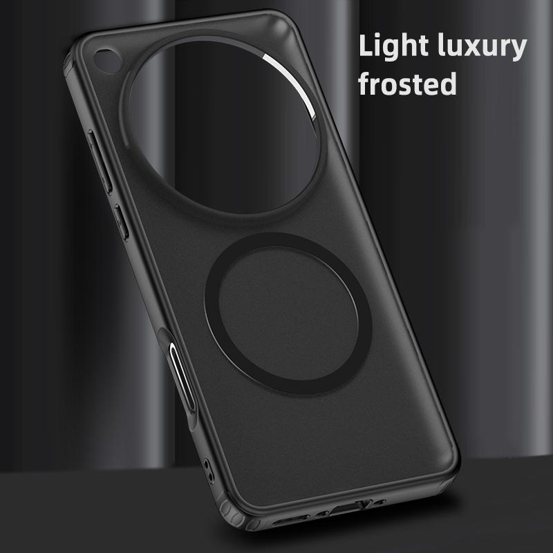 For Oppo Find X9 Ultra Case Magnetic Frosted Semi-transparent Baby Skin Raised Camera Lens Lips Hybrid Soft Cover