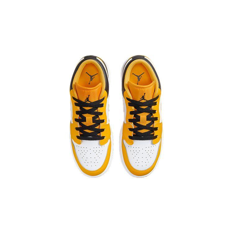 Air Jordan 1 Low GS Taxi White Kids Sneakers Yellow Black 553560-701
